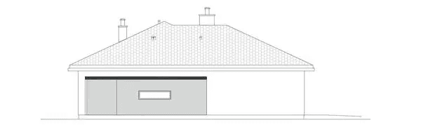 Elewacja lewa domu jednorodzinnego SWOBODNY D76