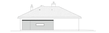 Elewacja lewa domu jednorodzinnego SWOBODNY D76