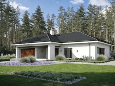 Wizualizacja domu jednorodzinnego SWOBODNY D76