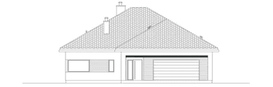 Elewacja frontowa domu jednorodzinnego SZCZEGÓLNY D78