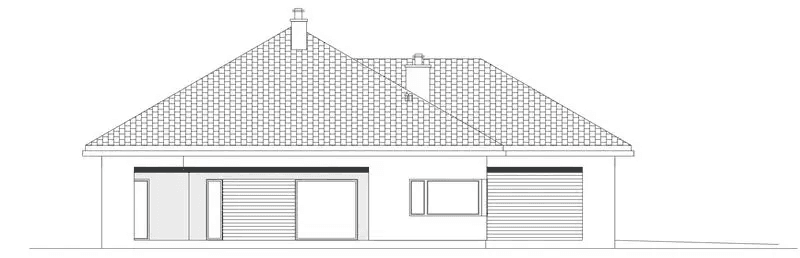 Elewacja lewa domu jednorodzinnego SZCZEGÓLNY D78