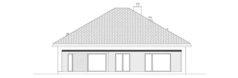 Elewacja tylna domu jednorodzinnego SZCZEGÓLNY D78