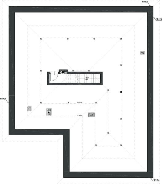 Rzut poddasza domu jednorodzinnego SZCZEGÓLNY D78