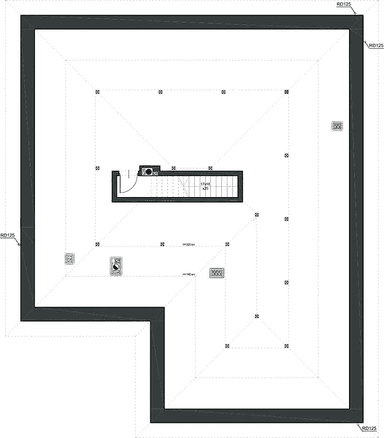 Rzut poddasza domu jednorodzinnego SZCZEGÓLNY D78