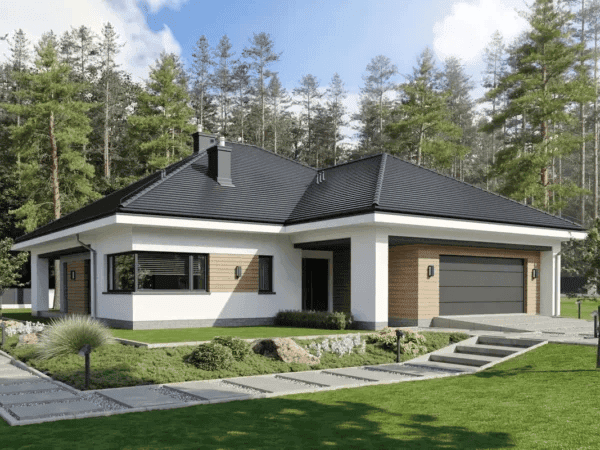 Wizualizacja domu jednorodzinnego DSZCZEGÓLNY D78