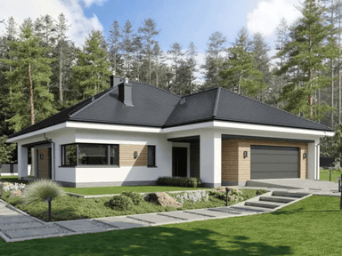 Wizualizacja domu jednorodzinnego DSZCZEGÓLNY D78