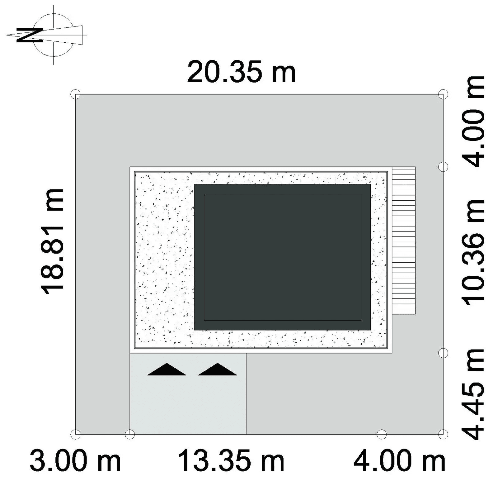 Rzut usytuowania domu jednorodzinnego SZYKOWNY D43 na działce