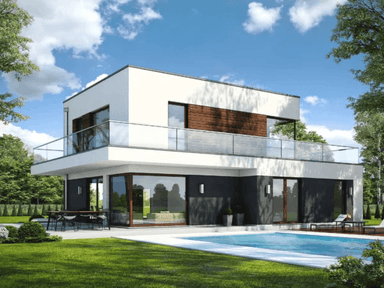 Wizualizacja domu jednorodzinnego SZYKOWNY D43