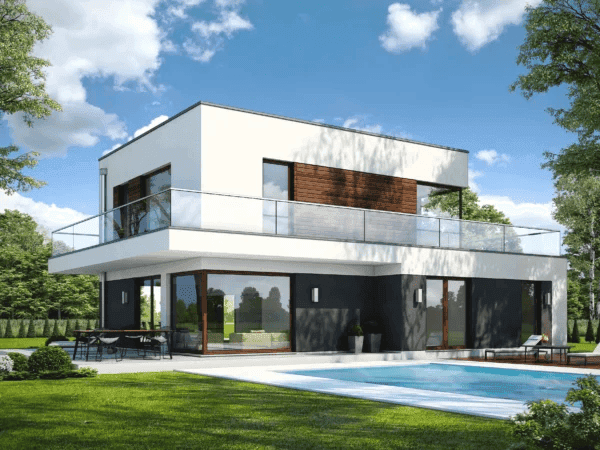 Wizualizacja domu jednorodzinnego SZYKOWNY D43