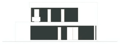 Elewacja prawa domu jednorodzinnego WYSZUKANY D64