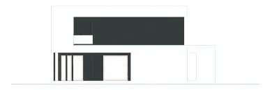 Elewacja lewa domu jednorodzinnego WYSZUKANY D64