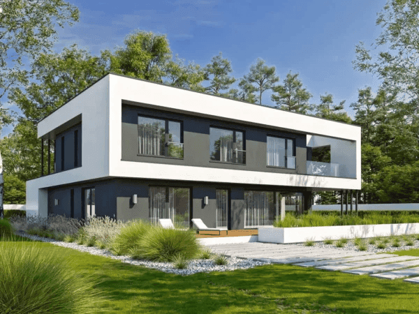 Wizualizacja domu jednorodzinnego WYSZUKANY D64