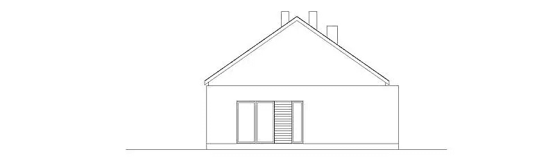 Elewacja prawa domu jednorodzinnego ZGRABNY D53