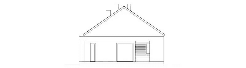 Elewacja lewa domu jednorodzinnego ZGRABNY D53