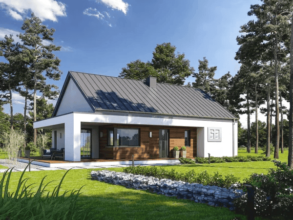 Wizualizacja domu jednorodzinnego ZGRABNY D53