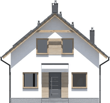Elewacja frontowa domu jednorodzinnego Abel