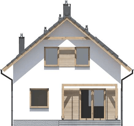 Elewacja tylna domu jednorodzinnego Abel
