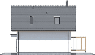 Elewacja prawa domu jednorodzinnego Abel