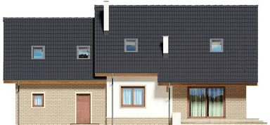 Elewacja tylna domu jednorodzinnego Ajaks 2