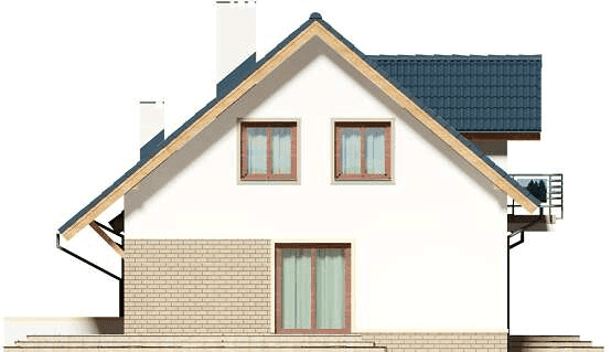 Elewacja lewa domu jednorodzinnego Ajaks