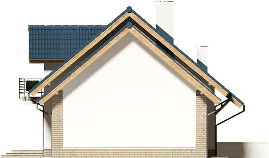 Elewacja prawa domu jednorodzinnego Ajaks
