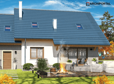 Wizualizacja domu jednorodzinnego Ajaks