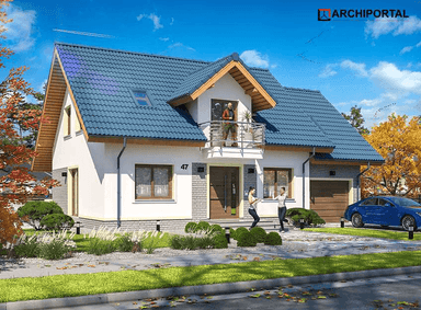 Wizualizacja domu jednorodzinnego Ajaks