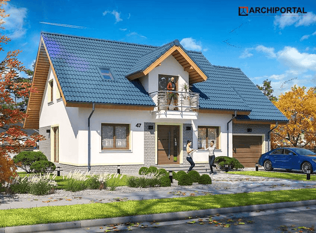 Wizualizacja domu jednorodzinnego Ajaks