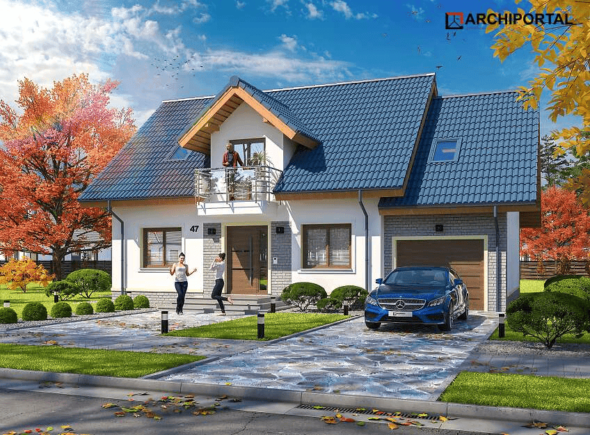 Wizualizacja domu jednorodzinnego Ajaks