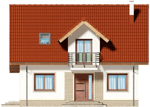 Elewacja frontowa domu jednorodzinnego Ajaks 3