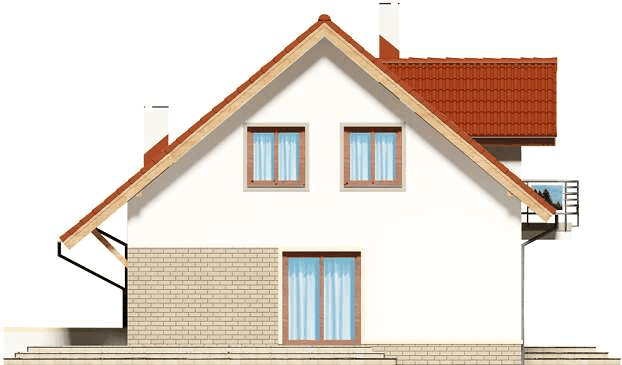 Elewacja lewa domu jednorodzinnego Ajaks 3