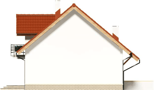 Elewacja prawa domu jednorodzinnego Ajaks 3