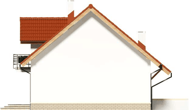 Elewacja prawa domu jednorodzinnego Ajaks 3