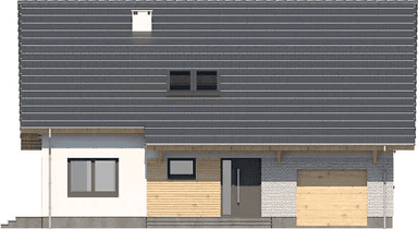 Elewacja frontowa domu jednorodzinnego Ajaks 5