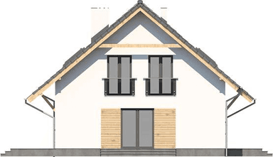 Elewacja lewa domu jednorodzinnego Ajaks 5