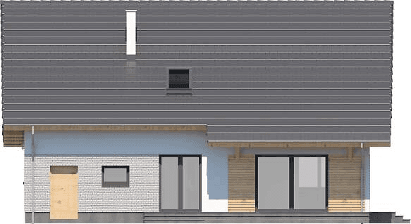 Elewacja tylna domu jednorodzinnego Ajaks 5
