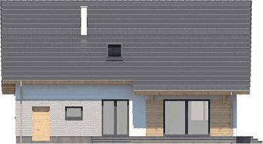 Elewacja tylna domu jednorodzinnego Ajaks 5