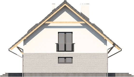 Elewacja prawa domu jednorodzinnego Ajaks 5