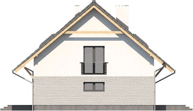 Elewacja prawa domu jednorodzinnego Ajaks 5