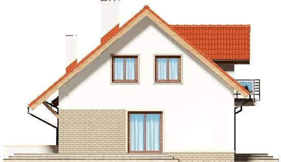 Elewacja lewa domu jednorodzinnego Ajaks Bis