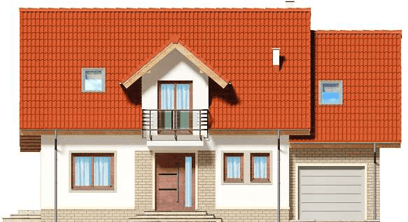 Elewacja frontowa domu jednorodzinnego Ajaks Bis