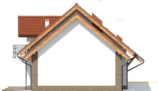 Elewacja prawa domu jednorodzinnego Ajaks Bis G2