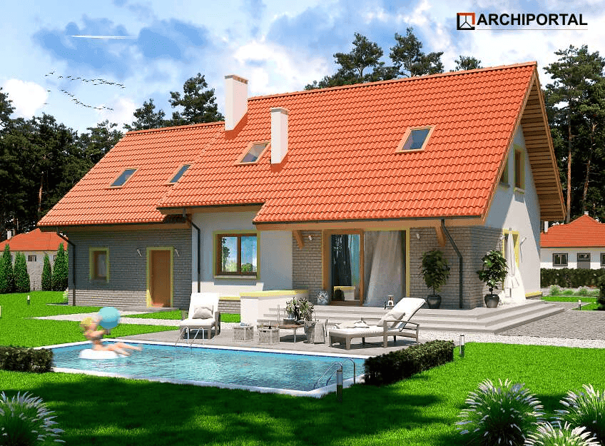 Wizualizacja domu jednorodzinnego Ajaks Bis G2