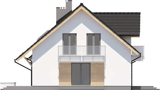Elewacja lewa domu jednorodzinnego Ajaks Max