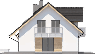 Elewacja lewa domu jednorodzinnego Ajaks Max