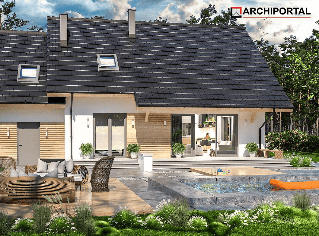 Wizualizacja domu jednorodzinnego Ajaks Max