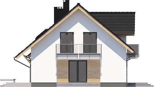 Elewacja lewa domu jednorodzinnego Ajaks Max G2