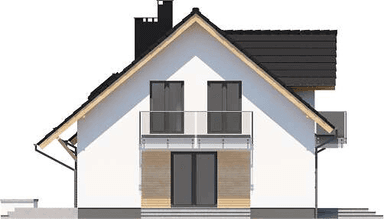 Elewacja lewa domu jednorodzinnego Ajaks Max G2