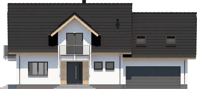 Elewacja frontowa domu jednorodzinnego Ajaks Max G2