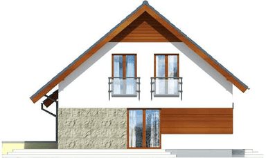 Elewacja lewa domu jednorodzinnego Ajaks Modern